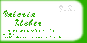 valeria kleber business card